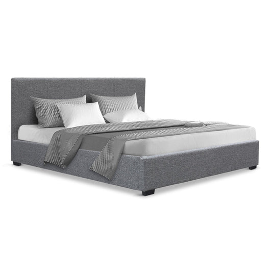 Madison Bed Frame Fabric - Grey Queen