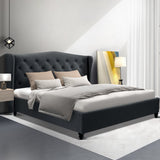 Diamond Bed & Mattress Package - Charcoal Queen