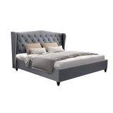 Sphene 34cm Bed & Mattress Package - Grey Queen