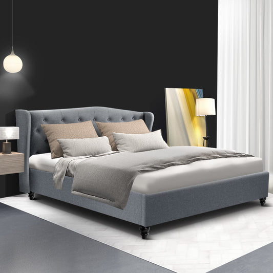Sphene 34cm Bed & Mattress Package - Grey Queen