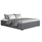 Mercury Bed & Mattress Package with 34cm Black Mattress - Grey Queen