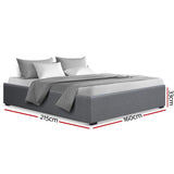 Mercury Bed & Mattress Package with 34cm Black Mattress - Grey Queen