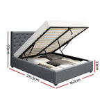 Emerald Bed & Mattress Package with 34cm Mattress - Grey Queen