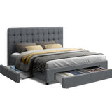 Pluto Bed & Mattress Package - Grey Queen