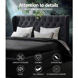 Dakota Bed Frame Fabric Storage Drawers - Charcoal King