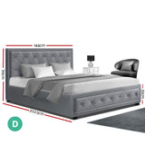Amethyst Bed & Mattress Package - Grey Double