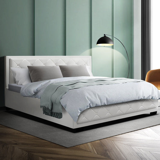 Amethyst Bed & Mattress Package with 34cm Mattress - White King