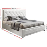 Helio 30cm Bed & Mattress Package - White Queen