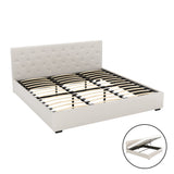 Samara Gas Lift Bed Frame - Beige King