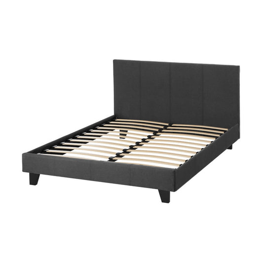 Amalfi Fabric Bed Frame - Charcoal Double
