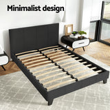 Amalfi Fabric Bed Frame - Charcoal Double