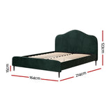 Morganite Bed & Mattress Package with 34cm Mattress - Green Queen