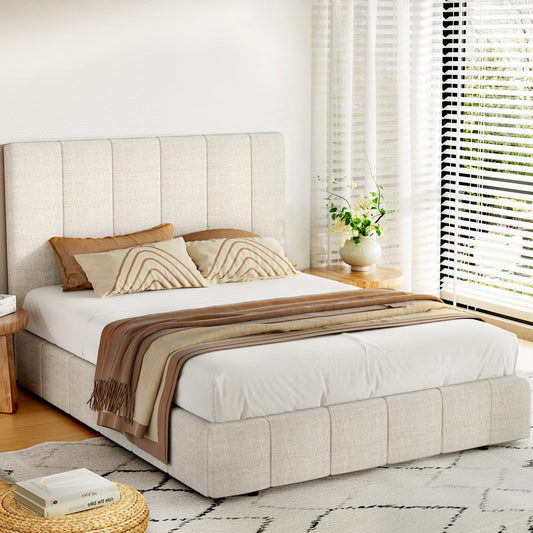 Genteel Bed & Mattress Package with 32cm Mattress - Beige Queen