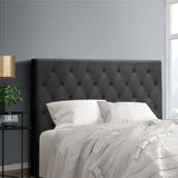 Bed Headboard Fabric - Charcoal Double