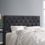 Bed Headboard Fabric - Charcoal Queen