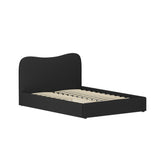 Naida Bed Frame Bouclé - Black Double