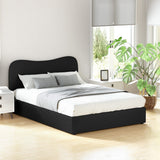 Naida Bed Frame Bouclé - Black Double