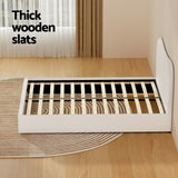 Naida Bed Frame Bouclé - Beige Double