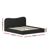 Naida Bed Frame Bouclé - Black King