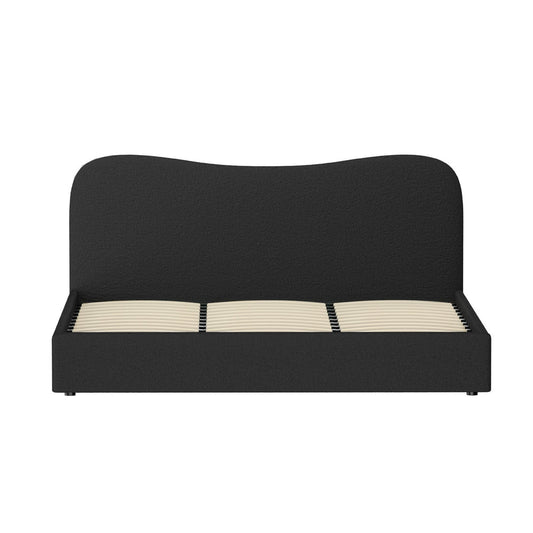 Naida Bed Frame Bouclé - Black King