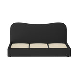 Naida Bed Frame Bouclé - Black King