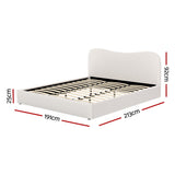 Naida Bed Frame Bouclé - Beige King