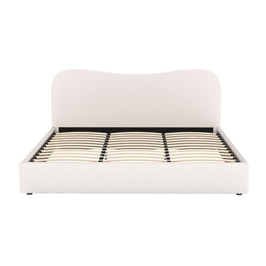 Naida Bed Frame Bouclé - Beige King