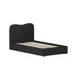 Naida Bed Frame Bouclé - Black King Single