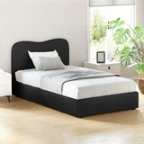 Naida Bed Frame Bouclé - Black King Single