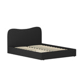Naida Bed Frame Bouclé - Black Queen