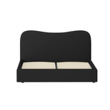 Naida Bed Frame Bouclé - Black Queen