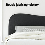 Naida Bed Frame Bouclé - Black Queen