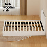 Naida Bed Frame Bouclé - Beige Queen