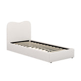 Naida Bed Frame Bouclé - Beige Single