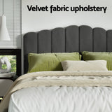 Fiona Bed Frame Velvet - Grey Double