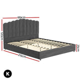 Fiona Bed Frame Velvet - Grey King