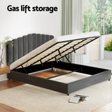 Fiona Bed Frame Velvet - Grey King