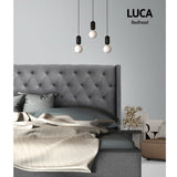 Bed Headboard Fabric - Grey King