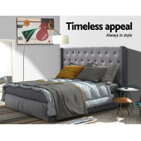 Bed Headboard Fabric - Grey King