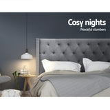 Bed Headboard Fabric - Grey King