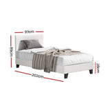 Jasper Bed & Mattress Package - White Single