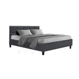 Jadeite Bed & Mattress Package with 22cm Mattress - Charcoal Double