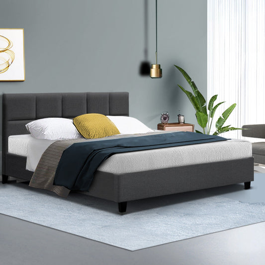 Pumice 30cm Bed & Mattress Package - Charcoal Queen