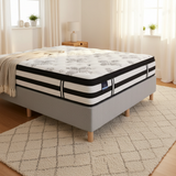 Bliss Ensemble Bed Base & Mattress Package with 34cm Mattress - Light Grey Single