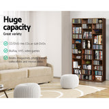 Artiss Bookshelf CD Storage Rack - Walnut