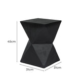 Idelle Side End Table Terrazzo Geometric - Black