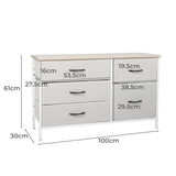 Levede Storage Cabinet Tower Chest - Beige