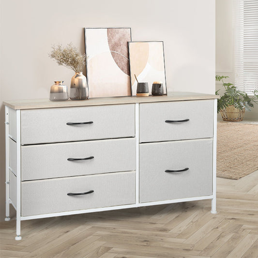 Levede Storage Cabinet Tower Chest - Beige
