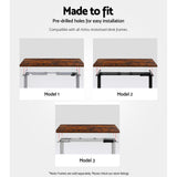 Artiss Standing Desk Top Rustic Brown 120cm