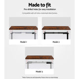 Artiss Standing Desk Top Rustic Brown 140cm